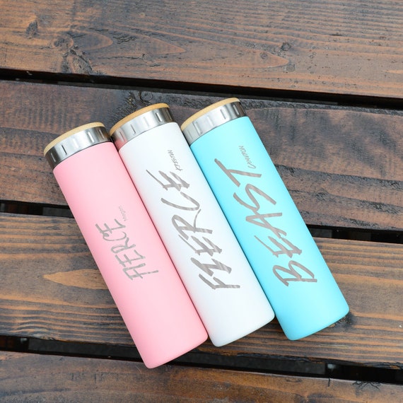 Sports Personalized Stainless Steel Water Bottle 20oz | Elemental Iconic Insulated Bottes | Best Gift for Active, Fitness Lovers Birthday