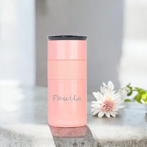 Personalized 16oz Custom Name and Logo Tumbler with Ceramic Lid | Stainless Steel Thermal Coffee Cup for Hot (6 Hrs) & Cold (18 Hrs)