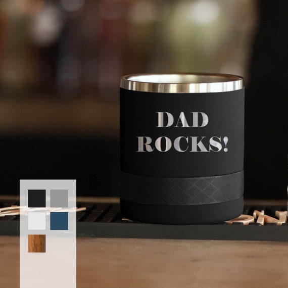 Premium 10oz Rocks Tumbler | Old Fashioned Lowball Tumbler for Scotch Cocktail Whisky Cognac Vodka Liquor | Unique Gift for Brother & Father
