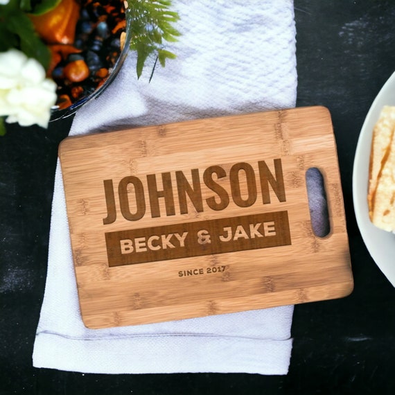 Wedding Gift Bamboo Cutting Board | Anniversary Gift MarriedYear | Personalized Kitchen | Cook Gift | Couple Christmas gift