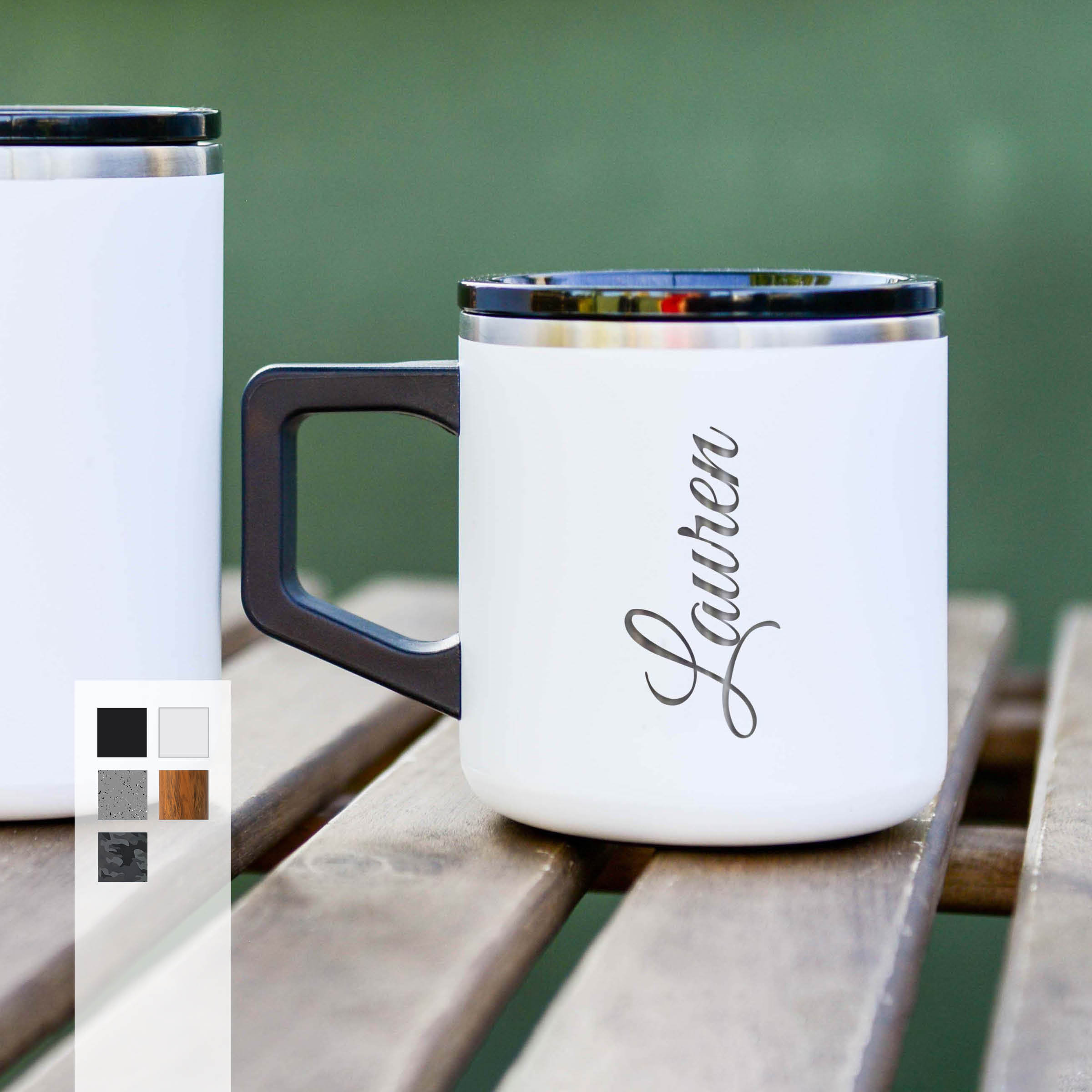 Personalized 16oz Non-Slip Bottom Coffee Mug, Customized Stainless Steel  Soda Cup, Durable Plastic Lid Mug