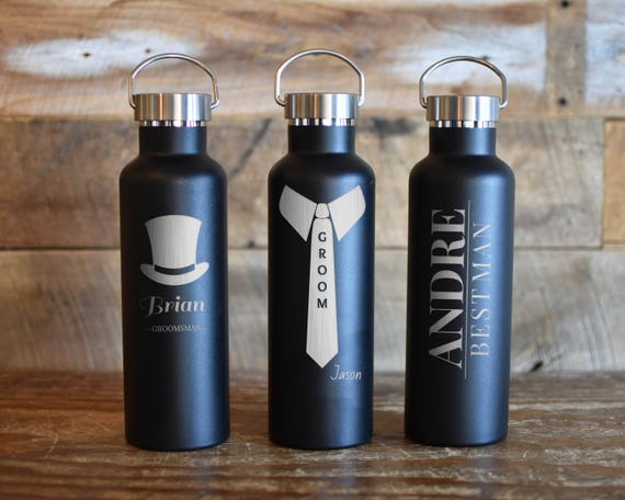 Personalized Insulated Water Bottle Groomsmen Design 25oz | Personalized Gifts | Wedding Party Gifts | Groomsman Gift | Bridal Party Gift