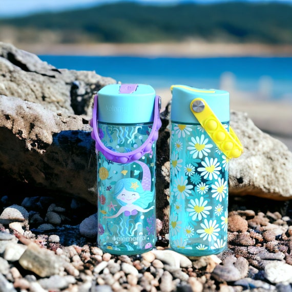 NEW Splash Water Bottles for Boys and Girls Dishwasher Safe, Leak Proof  Straw Lid & Fidget Popper Handle Safe Toddler Water Bottle 