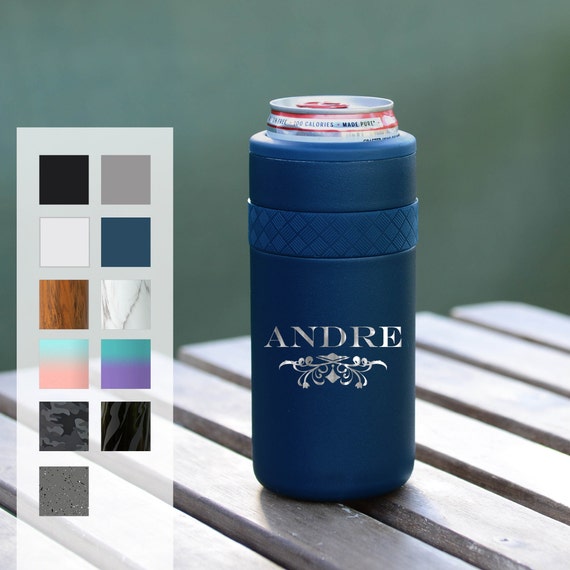 Personalized Can Cozie | Custom Bridal Gift | Engraved 12oz Elemental Slim Can Cooler | Insulated Beverage Holder, Seltzer Can Cooler