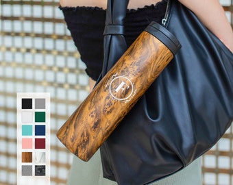 Personalized Name Initial Monogram 20oz Sports Insulated Water Bottle | Custom Engraved | Hot or Cold Reusable Bottle Gift Ideas