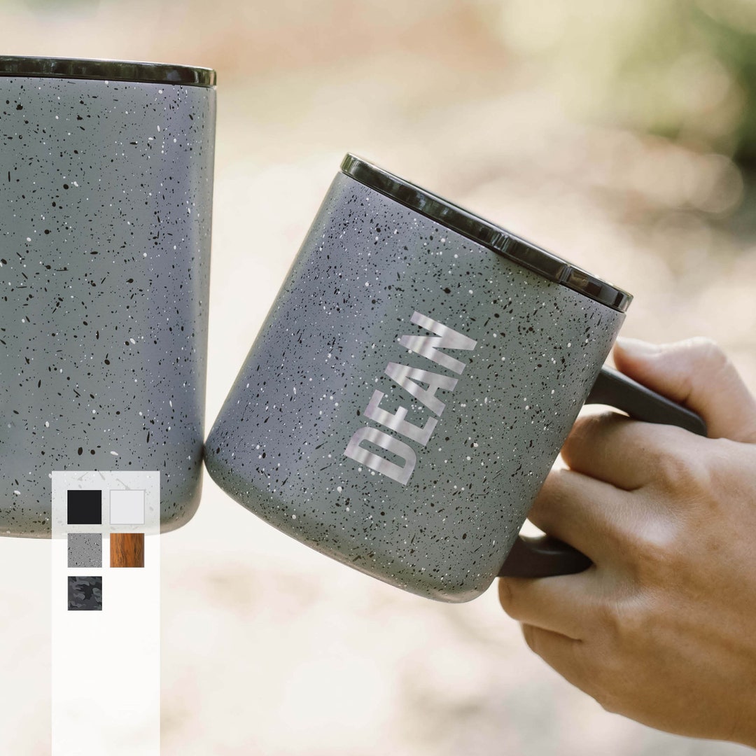 Personalized 12oz Laser Engraved Coffee Mug With Lightweight Handle