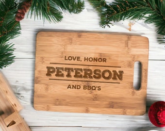 Fun Gift Custom Bamboo Cutting Board | Birthday Gift Cook Gift | Personalized Kitchen | Cook Gift | BBQ Gifts | Couple Christmas gift