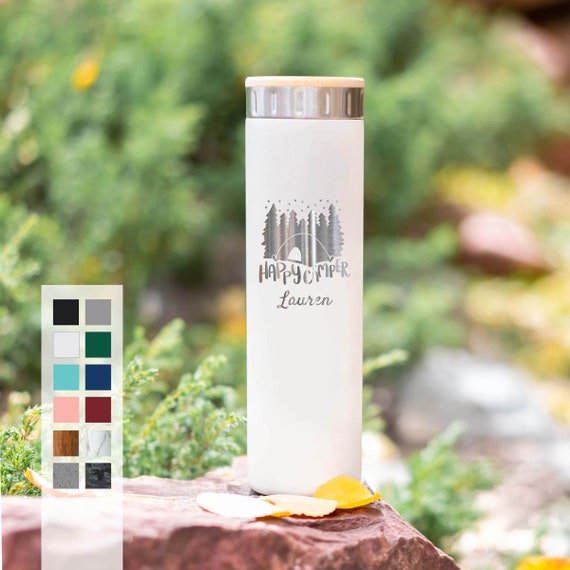 Custom Water Bottle Gift, Stainless Steel Water Bottle 20oz | Elemental Iconic Insulated Bottes | Best Gift for Birthdays and Holidays
