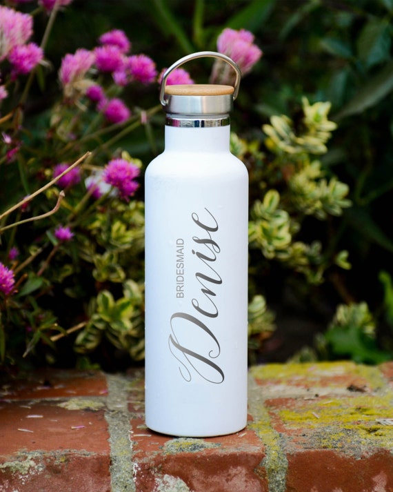 Personalized Stainless Steel Bridesmaid Water Bottle 25oz | Personalized Gifts | Wedding Party Gifts | Elemental Bottles