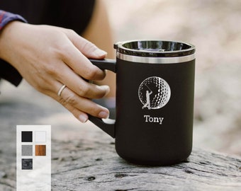 Personalized Insulated Stainless Steel Coffee Mug 16oz with Shatterproof Tritan Lid - 6hrs hot | 18 hrs cold | Best Gift for Coffee Lovers
