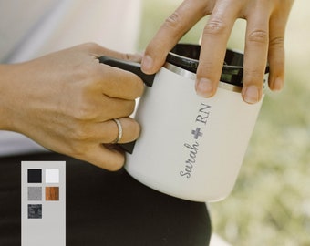 Personalized RN 12oz Coffee Mug | Graduation Gift | Customized Camp Mug | Gift For Doctors | Gift For Nurse Graduation| Registered Nurse Mug