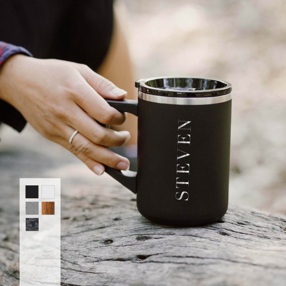 Vacuum Insulated Coffee Mug with Handle 12-Oz. - Personalization Available