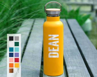 Personalized Insulated Stainless Steel 25oz Water Bottle | Custom Engraved Name Bottle | Employee Gifts | Birthday Gift | Wedding Gift
