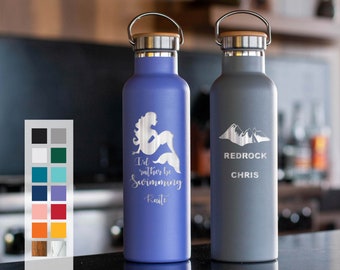 Personalized Stainless Steel Water Bottle 25oz | Outdoor Camp Designs | Girlfriend Gifts | Bridesmaids' Gifts | Hiking Gifts | Wedding Party