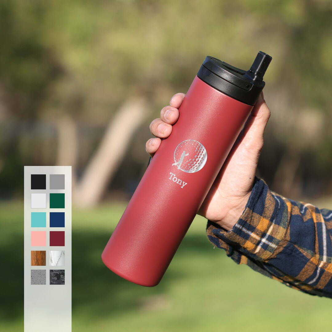 Personalized Gift 20oz Sports Lid Water Bottle | Elemental Iconic ...