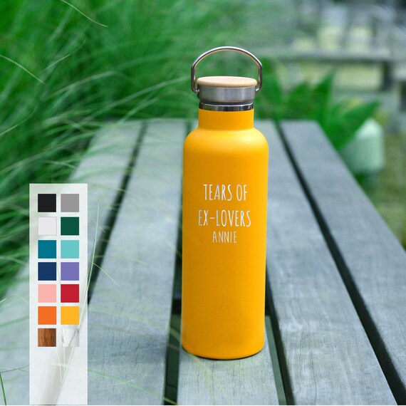Personalized Water Bottle | Drinking Designs, Father's Day Gift - Laser Engraved 25oz Double Walled Vacuum Insulated Stainless Steel Bottle