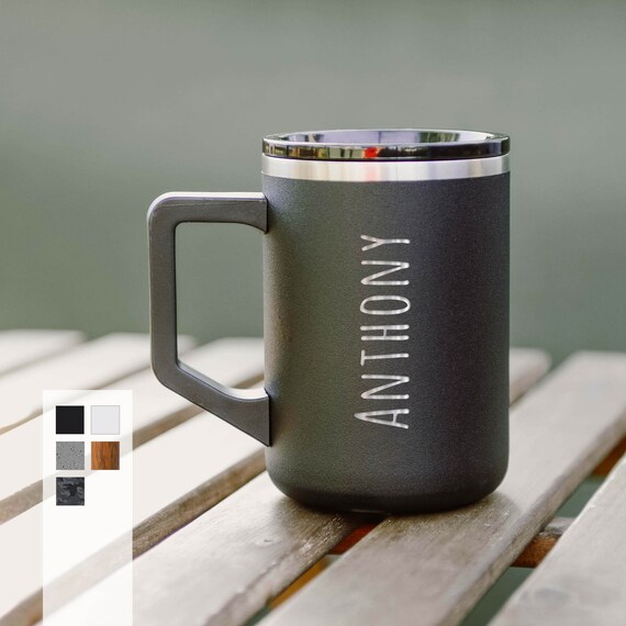 Personalized 16oz Cold Brew Mug with Durable Lid | Powder-Coated Travel Camping Mug | Icy Cold & Hot Beverage Coffee Lovers Gift| Party Gift