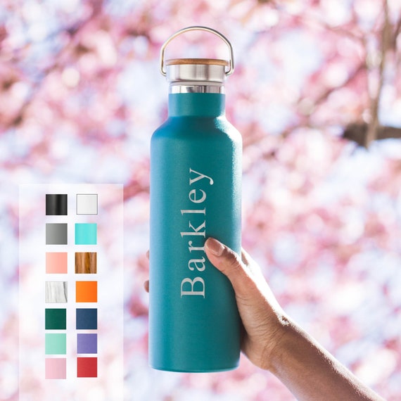 Employee Appreciation Gifts, Custom Engraved Water Bottle with Straw | Team Building Staff Gifts on Employee Day