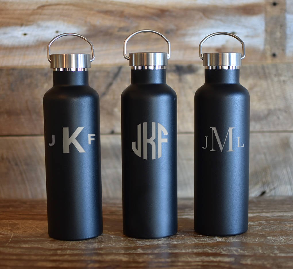 personalized insulated water bottle groomsmen design 25oz