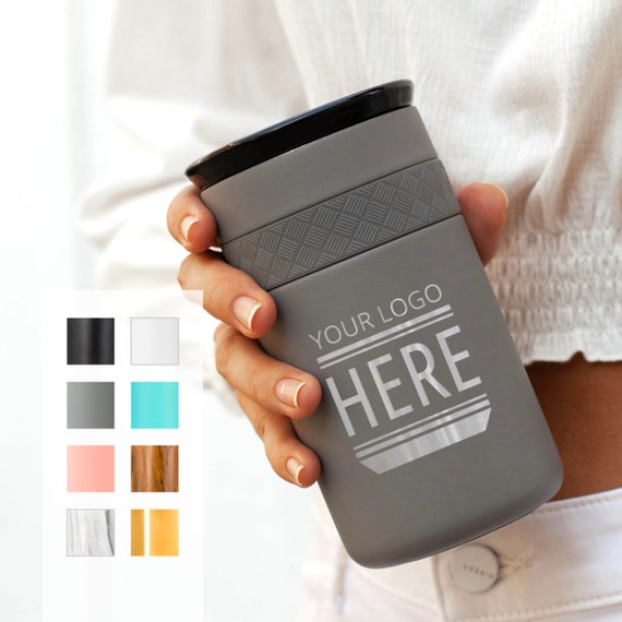 20-Pack Stainless Steel Coffee Tumbler Personalized 12oz with CERAMIC Lid - 6hrs hot | 18 hrs cold | Best Gift for Coffee Lovers
