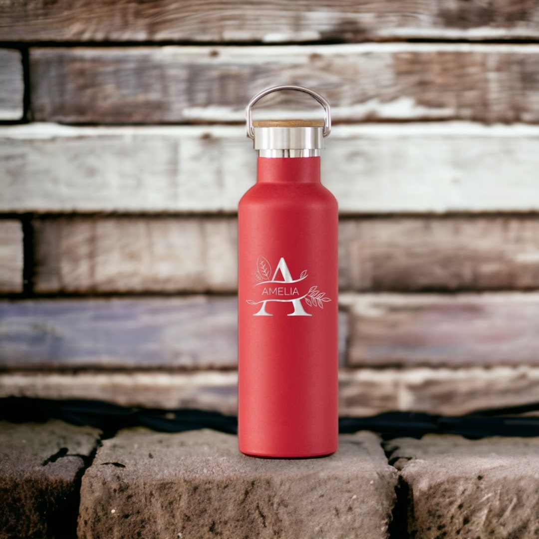 Engraved Monogram Water Bottle 25oz Insulated Bottle With Name ...