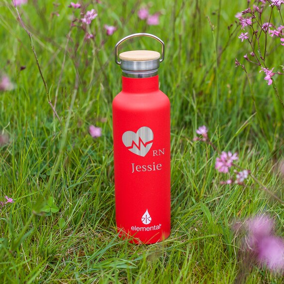 Nurse Stainless Steel Water Bottle Nurse Design 25oz | Personalized Nurse Gifts | Funny Tumbler Gifts | Registered Nurse