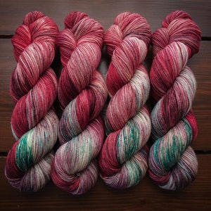 Fun, Old-Fashioned Family Christmas | Hand Dyed Yarn | Fingering - 75/25 BFL Nylon Blend Sock | Bound in Wool