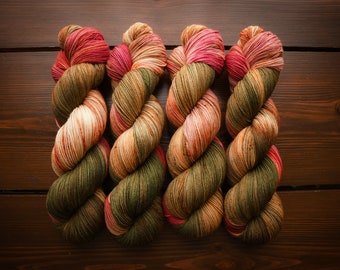 Yule King | Hand Dyed Yarn | Fingering - 75/25 Merino Nylon Blend Sock | Bound in Wool