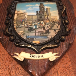 Berlin Germany Wall Plaques, Berlin Souvenir Pictures, Berlin Tourist Keepsakes, Berlin Memento, Berlin Wall Hanging image 3