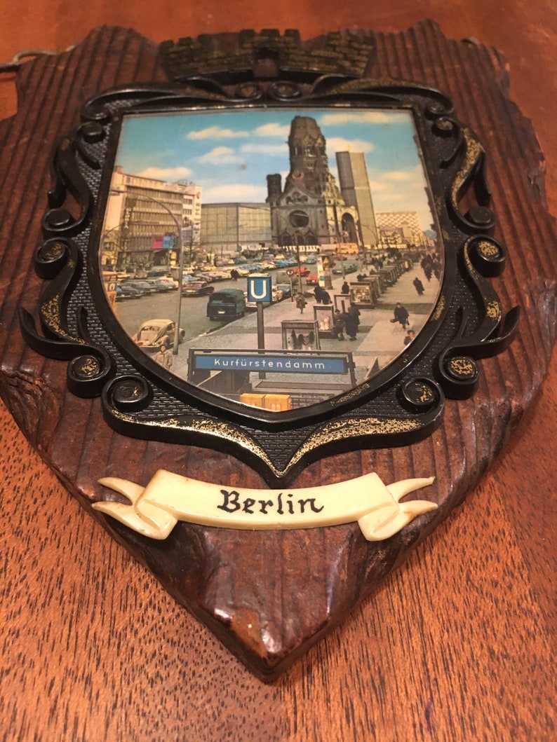 Berlin Germany Wall Plaques, Berlin Souvenir Pictures, Berlin Tourist Keepsakes, Berlin Memento, Berlin Wall Hanging image 3