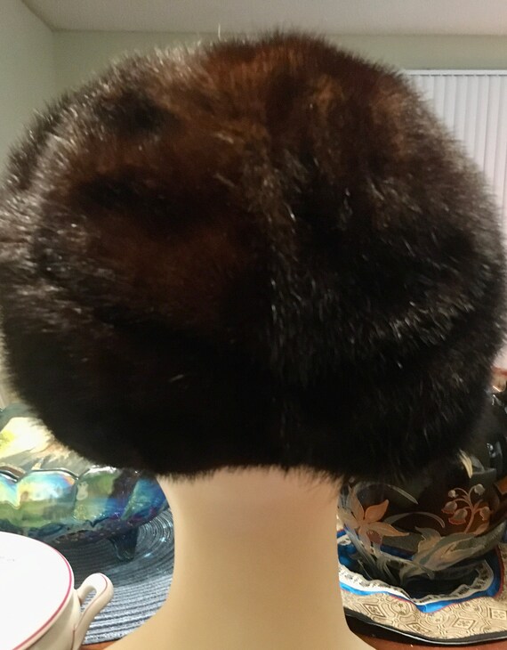 Women’s Mink Fur Hat, Retro Mink Hat, Mink Coat a… - image 4