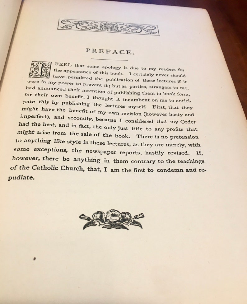 Father Burke's Sermons and Lectures, Antique Religious Book, 1872 Copyright, Great Archbishop of The West, Catholic Church, St Patrick image 5