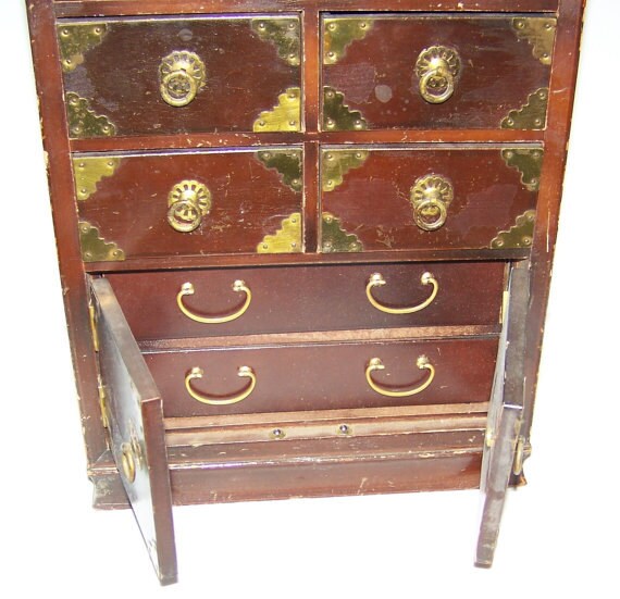 Antique Japanese Musical Jewelry Box, Oriental Je… - image 1