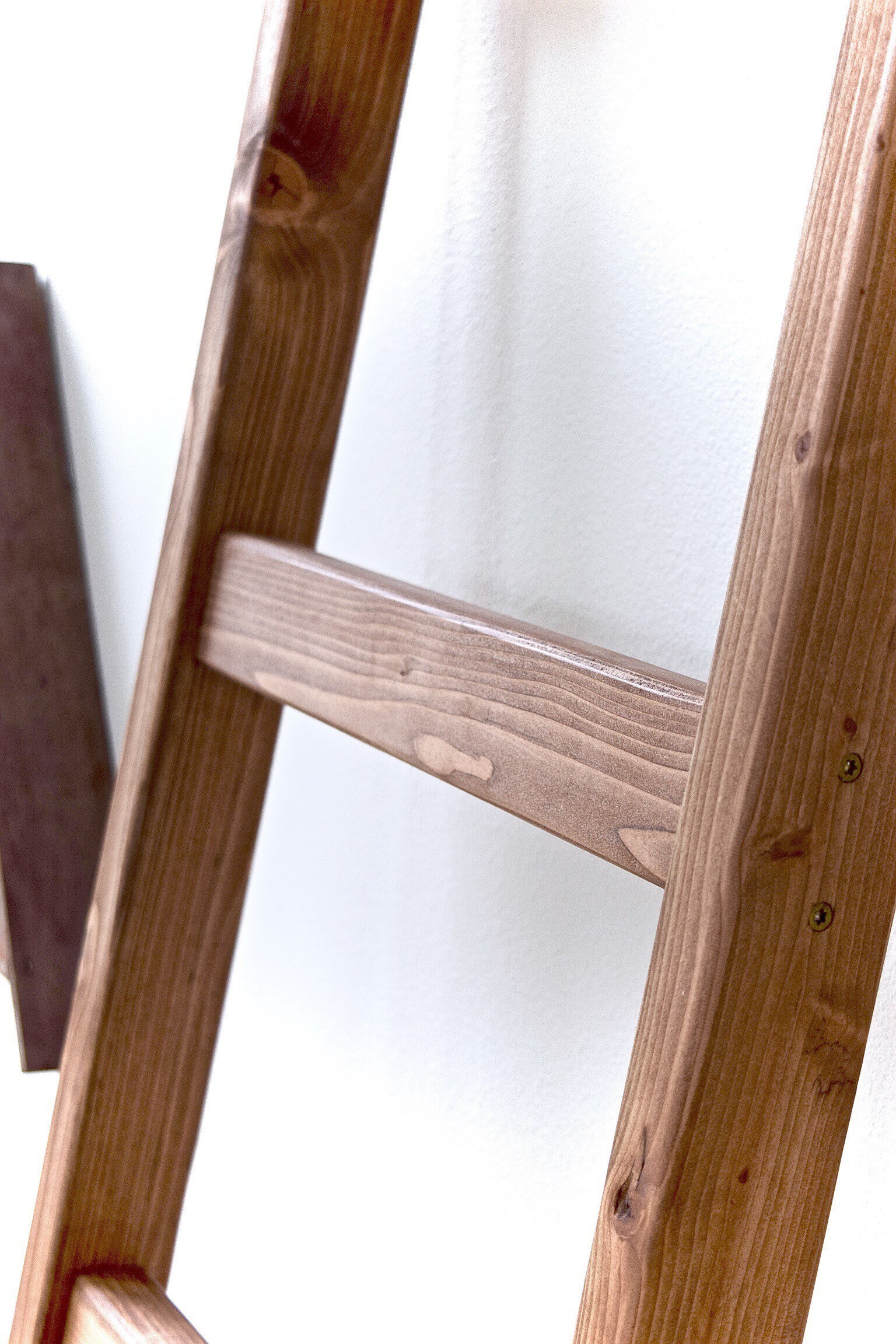 Blanket Ladder Rustic Wood Quilt Ladder Dark Walnut Brown Etsy