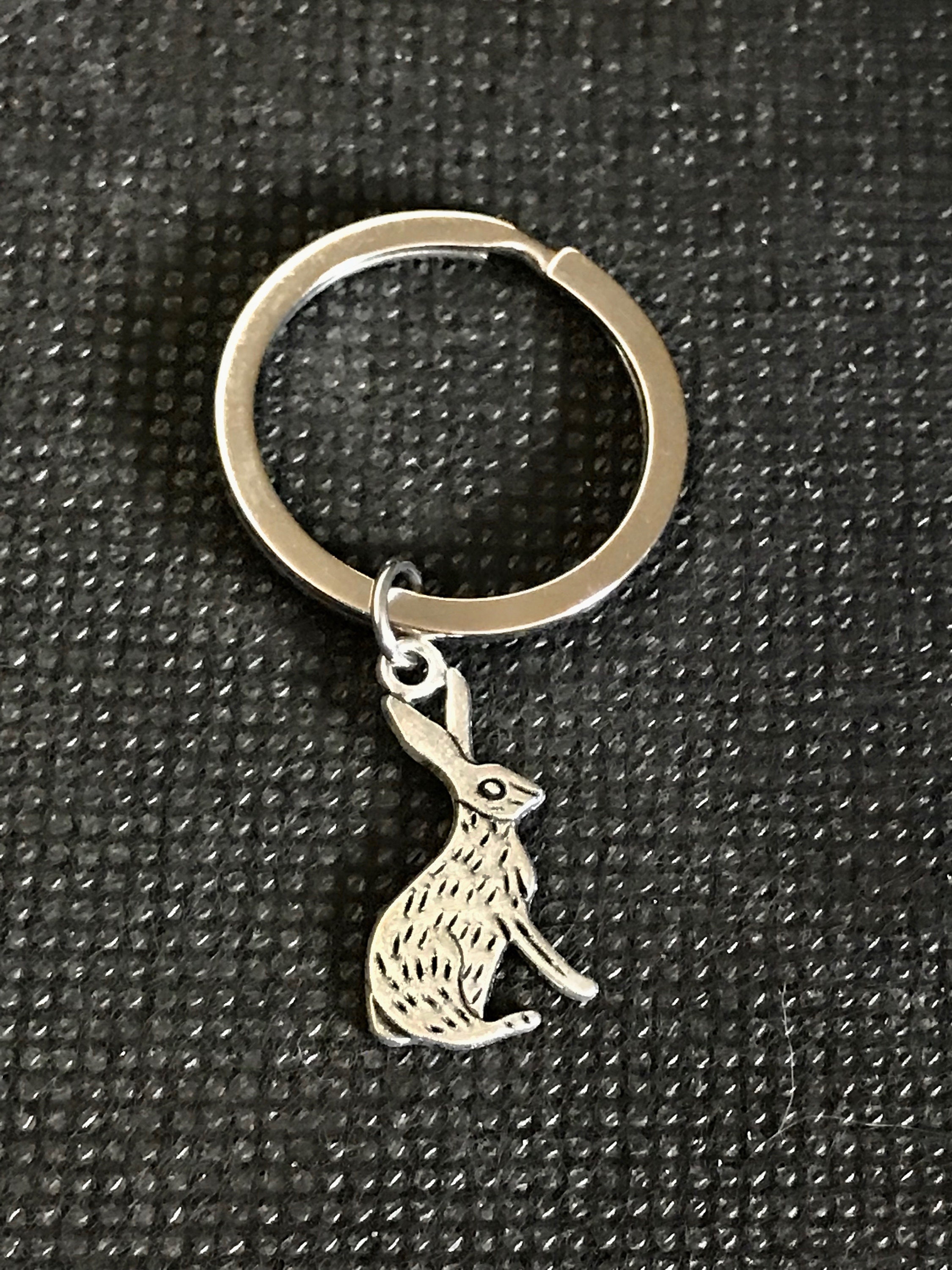 Rabbit Keychain Bunny Keychain Hare Keyring Jack Rabbit Etsy