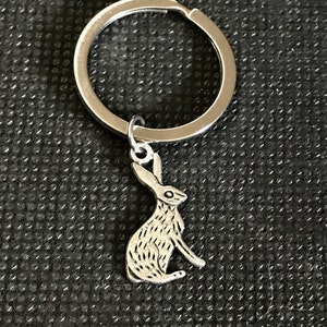 Rabbit Keychain Bunny Keychain Hare Keyring Jack Rabbit Jewelry  Rabbit Gift Bunny Gift Rabbit Lover Keychain Gift Keychain for her