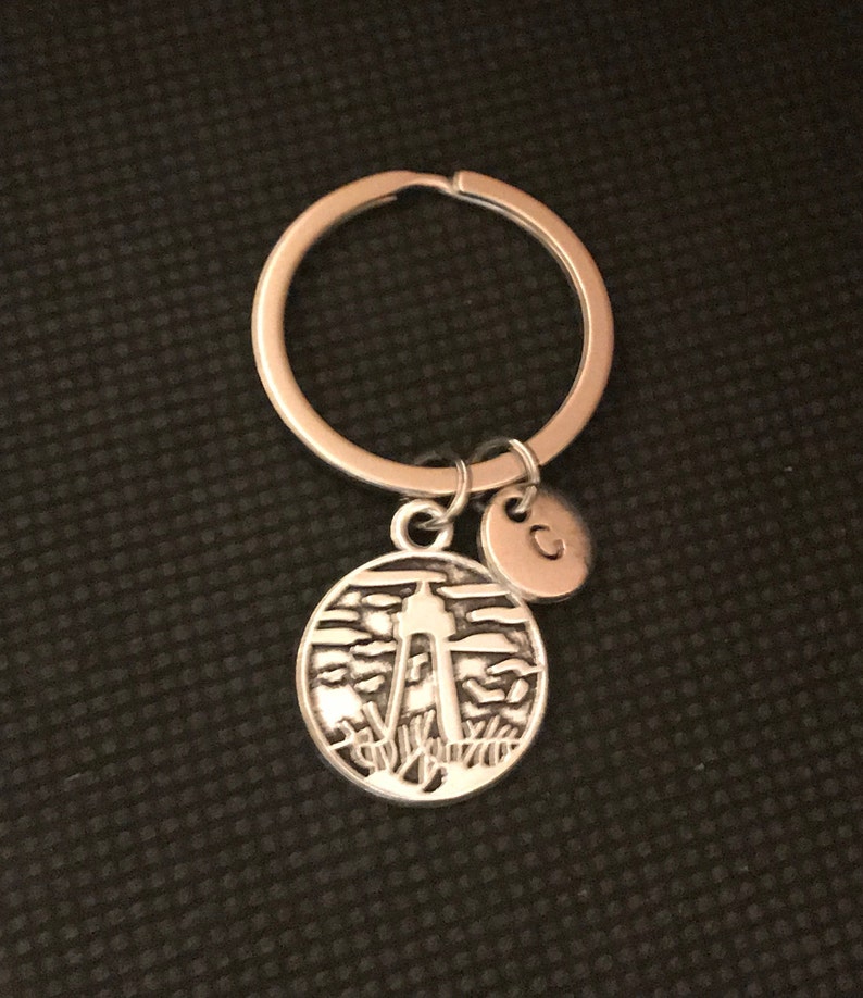 Personalized Lighthouse Keychain Lighthouse Charm Lighthouse Etsy