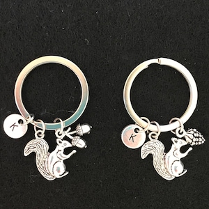 Personalized Squirrel Keyring Squirrel Keychain Squirrel Gift Squirrel Charm Animal Gift Squirrel Key Ring Squirrel Jewelry Squirrel Lovers