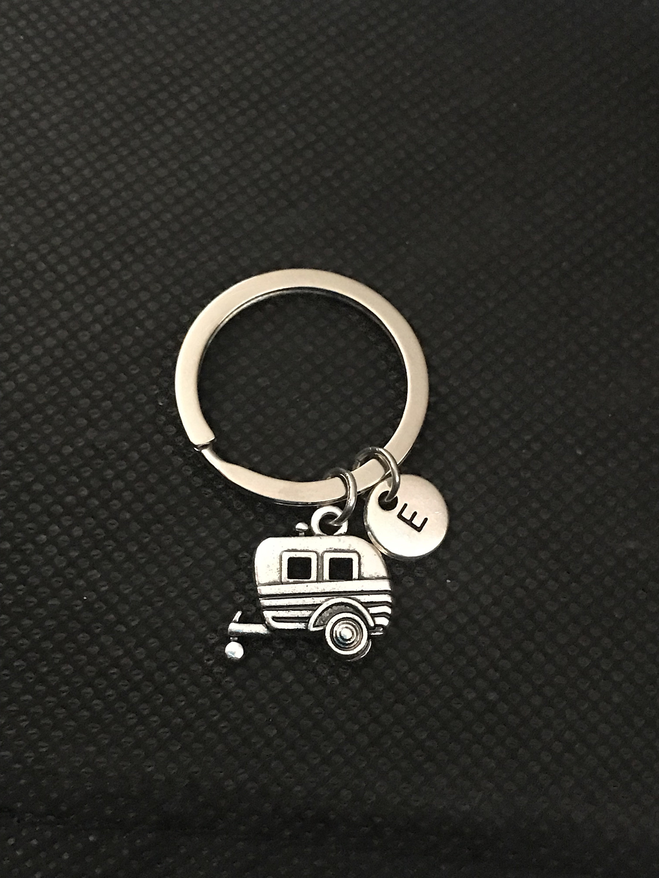Personalized Retro Camper Keychain Happy Camper Charm Gift for Etsy UK