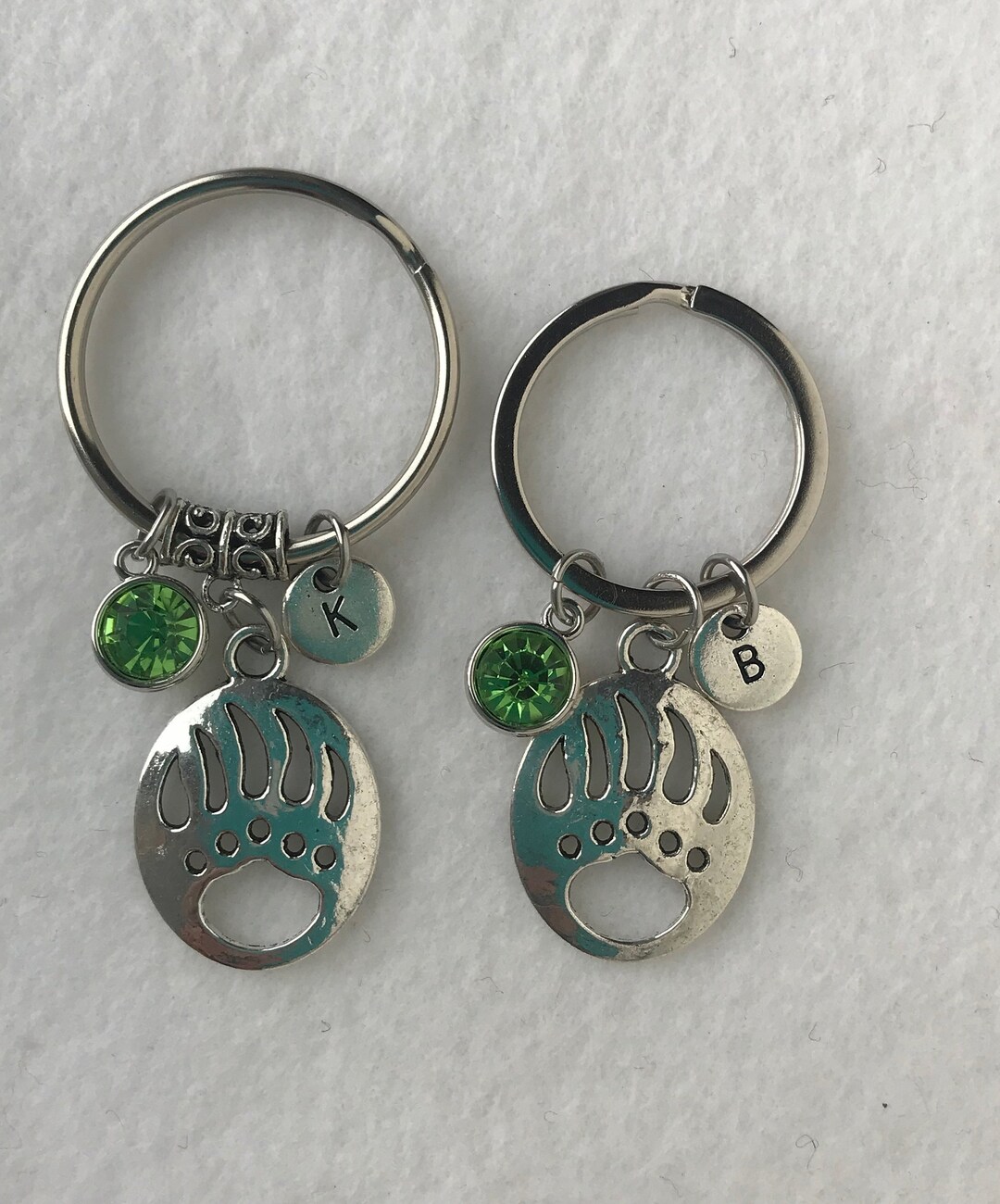 Personalized BEAR CLAW Keychain Grizzly Charm Bear Paw Print Etsy
