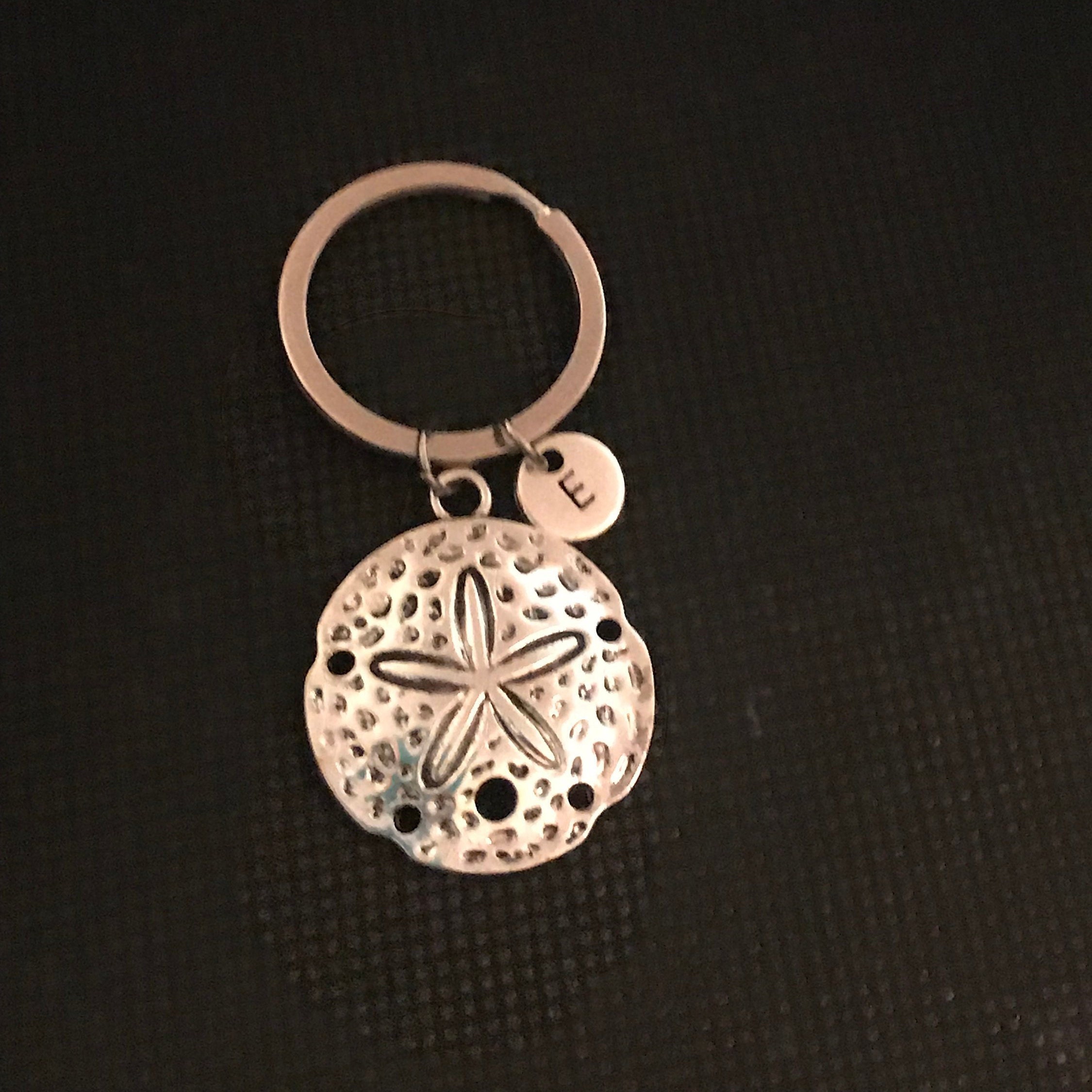 Personalized Sand Dollar Keychain Beach Keychain Sand Dollar Etsy