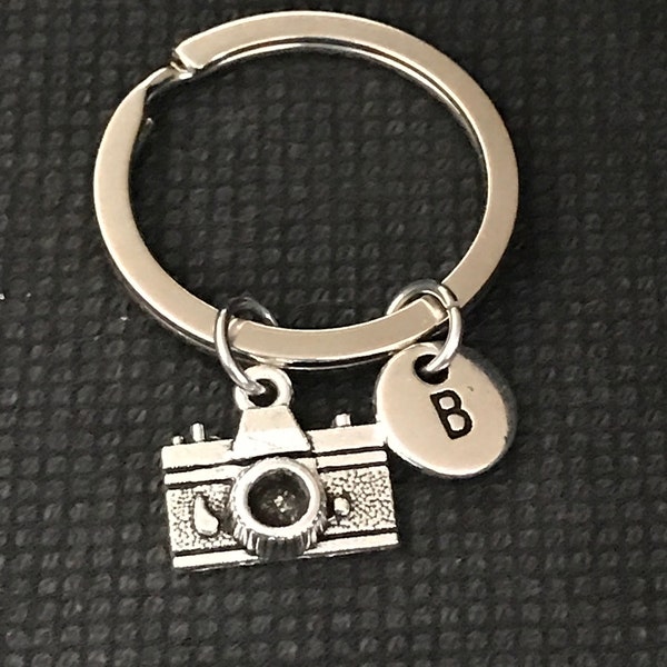 Camera Key Ring Personalized Photographer Keychain Photography Keyring Initial Keychain Photographer Wedding Photographer Photography Gift
