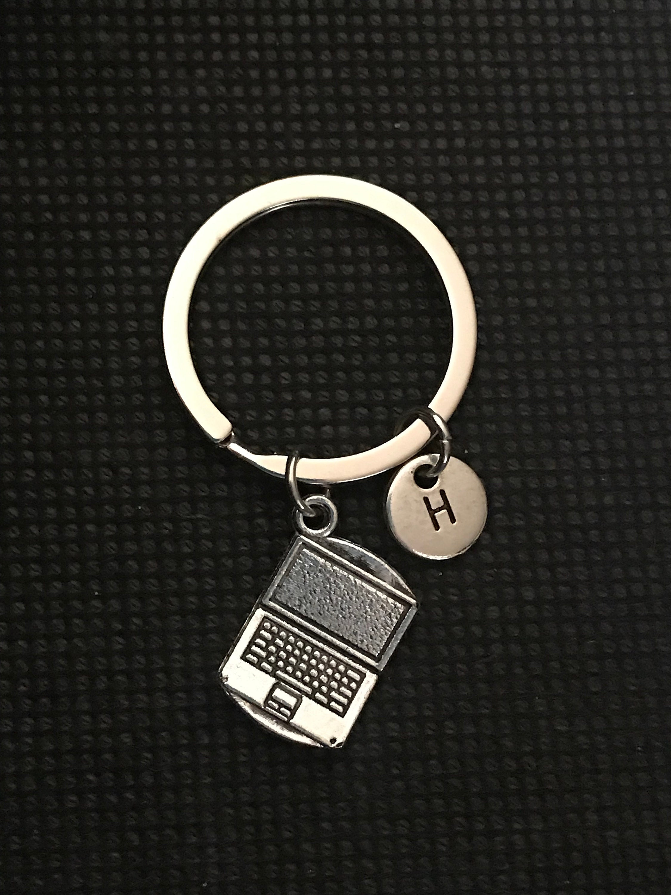 Personalized Laptop Keychain Computer Keyring Geek Keychain Etsy UK