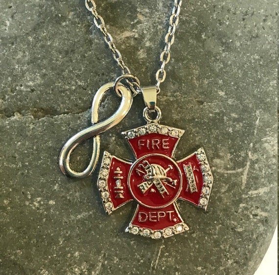 firefighter girlfriend necklace