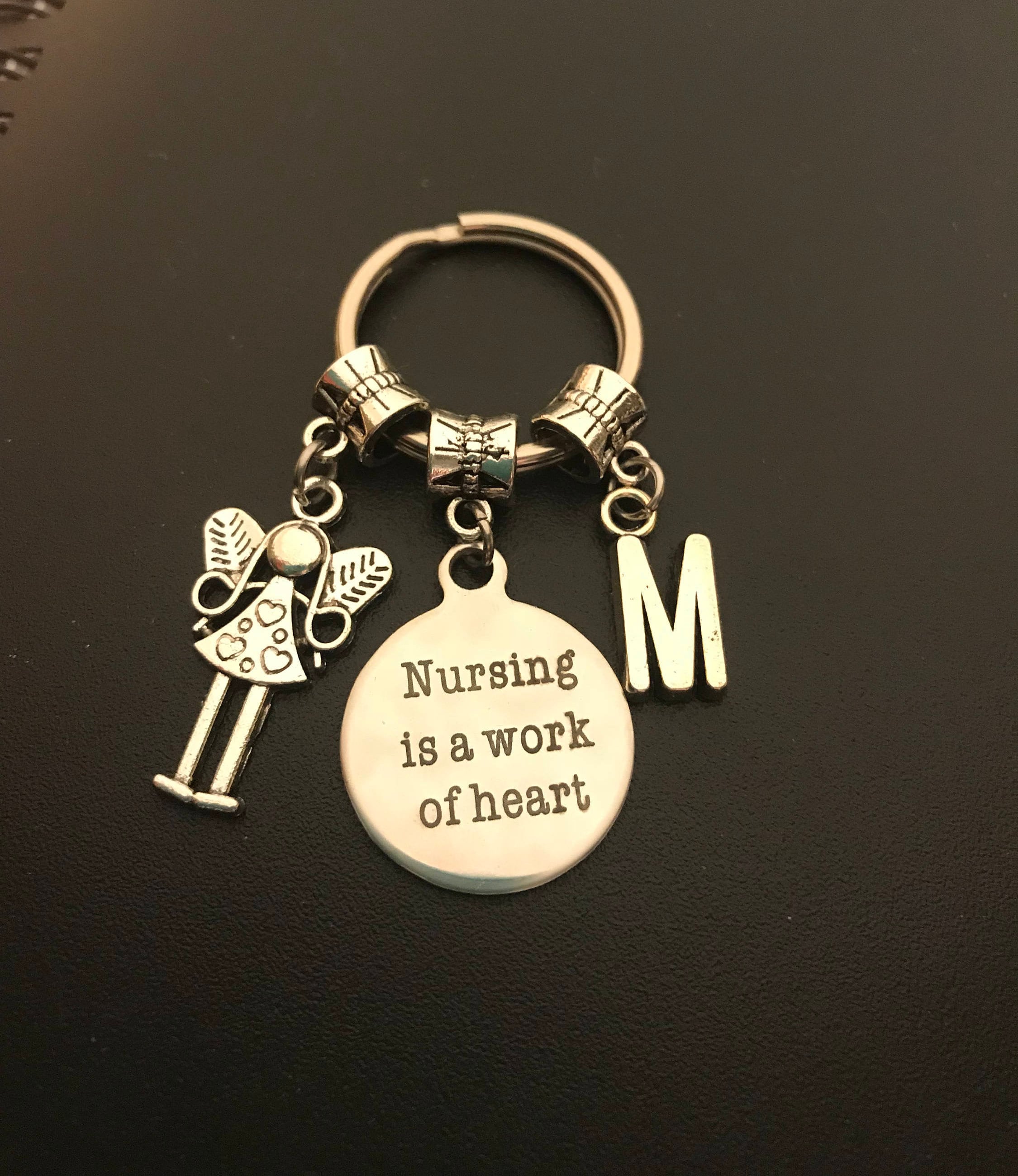 Personalized Keychain Nurse Keyring RN Keychain Nurse Keychain Etsy