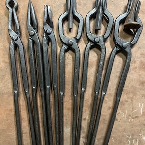 Begginner blacksmith tongs  6 piece