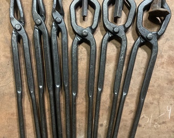 Begginner blacksmith tongs  6 piece