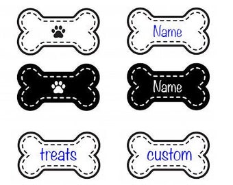 Dog Bone Vinyl Decal | Personalized Names | Treats Decal