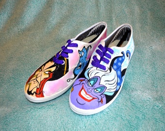 Aladdin and Little Mermaid Villains One of a Kind Shoes