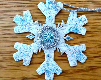 Snowflake Ornament - Hand Crafted - One of a Kind